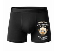 Planetee Caleçon Francisco Agneau Taille M - Face - Humour Boxer Coton Motif Métier Idée Cadeau Anniversaire Noël Homme