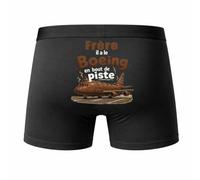 Planetee Caleçon Frere Il est en Bout de Piste Taille S - Dos - Humour Boxer Coton Motif Métier Idée Cadeau Anniversaire Noël Homme