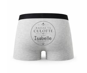Planetee Caleçon Gris Cest Isabelle Qui Pilote Taille S - Dos - Humour Boxer Coton Motif Métier Idée Cadeau Anniversaire Noël Homme
