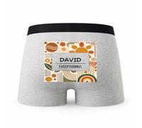 Planetee Caleçon Gris David Exceptionnel Cadeau Homme Boxer Humour Papa