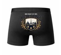 Planetee Caleçon Ile de France Taille XXL - Dos - Humour Boxer Coton Motif Métier Idée Cadeau Anniversaire Noël Homme