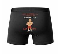 Planetee Caleçon Jean-Baptiste Rien N'arrive à la Cheville - Humour Boxer Coton Idée Cadeau - Taille M