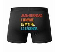 Planetee Caleçon Jean-Bernard Mythe Légende Vintage Taille S - Dos - Humour Boxer Coton Motif Métier Idée Cadeau Anniversaire Noël Homme
