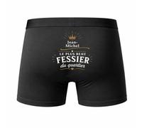 Planetee Caleçon Jean-Michel Le Plus Beau fessier Taille L - Dos - Humour Boxer Coton Motif Métier Idée Cadeau Anniversaire Noël Homme