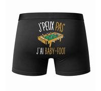 Planetee Caleçon J'peux Pas J'Ai Baby-Foot - Humour Boxer Coton Idée Cadeau S