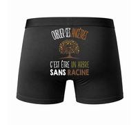 Planetee Caleçon J'peux Pas J'Ai Généalogie - Humour Boxer Coton Idée Cadeau XXL