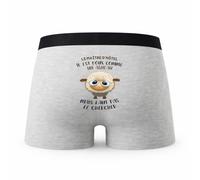 Planetee Caleçon Le Maitre Dhotel Agneau - Humour Boxer Gris Idée Cadeau - Taille M