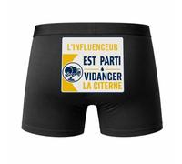 Planetee Caleçon lInfluenceur Vidanger la citerne Taille S - Dos - Humour Boxer Coton Motif Métier Idée Cadeau Anniversaire Noël Homme