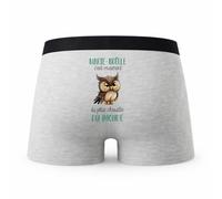 Planetee Caleçon Marie-Noelle la Plus Chouette - Humour Boxer Gris Idée Cadeau - Taille M