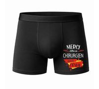Planetee Caleçon Merci Chirurgien Génial Taille XL - Face - Humour Boxer Coton Motif Métier Idée Cadeau Anniversaire Noël Homme