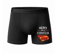 Planetee Caleçon Merci Formateur Génial Taille S - Face - Humour Boxer Coton Motif Métier Idée Cadeau Anniversaire Noël Homme