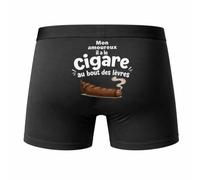Planetee Caleçon Mon Amoureux il a Le Cigare Taille M - Dos - Humour Boxer Coton Motif Métier Idée Cadeau Anniversaire Noël Homme
