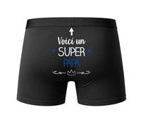 Planetee Caleçon Papa Super Taille S - Dos - Humour Boxer Coton Motif Métier Idée Cadeau Anniversaire Noël Homme