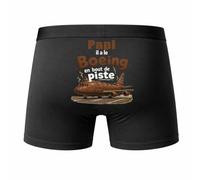 Planetee Caleçon Papi Il est en Bout de Piste Taille S - Dos - Humour Boxer Coton Motif Métier Idée Cadeau Anniversaire Noël Homme