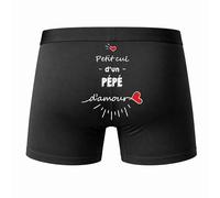 Planetee Caleçon Pépé d'amour Taille M - Dos - Humour Boxer Coton Motif Métier Idée Cadeau Anniversaire Noël Homme