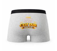 Planetee Caleçon pour Tristan C'est Dur - Humour Boxer Gris Idée Cadeau Anniversaire