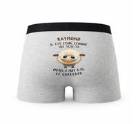 Planetee Caleçon Raymond Agneau - Humour Boxer Gris Idée Cadeau - Taille XXL