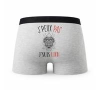 Planetee Caleçon Signe Lion - Humour Boxer Gris Idée Cadeau Passion - Taille XL