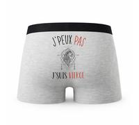 Planetee Caleçon Signe Vierge - Humour Boxer Gris Idée Cadeau Passion - Taille XL