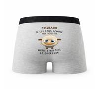 Planetee Caleçon Thibaud Agneau - Humour Boxer Gris Idée Cadeau - Taille L