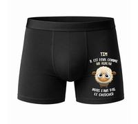Planetee Caleçon Tim Agneau Taille S - Face - Humour Boxer Coton Motif Métier Idée Cadeau Anniversaire Noël Homme