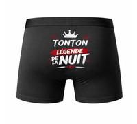 Planetee Caleçon Tonton Legende de la Nuit Taille XXL - Dos - Humour Boxer Coton Motif Métier Idée Cadeau Anniversaire Noël Homme
