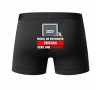 Planetee Caleçon Tristan Patienter Tristan Gère Une Urgence - Humour Boxer Coton Idée Cadeau S
