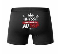 Planetee Caleçon Ulysse Toujours au Top Taille S - Dos - Humour Boxer Coton Motif Métier Idée Cadeau Anniversaire Noël Homme
