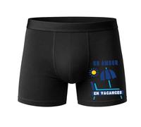 Planetee Caleçon Un Amour en Vacances Taille L - Face - Humour Boxer Coton Motif Métier Idée Cadeau Anniversaire Noël Homme