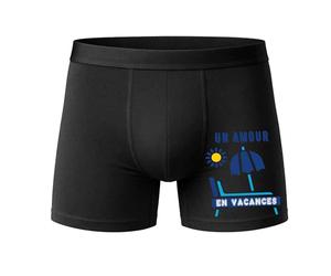 Planetee Caleçon Un Amour en Vacances Taille XL - Face - Humour Boxer Coton Motif Métier Idée Cadeau Anniversaire Noël Homme