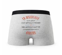 Planetee Caleçon Un Instituteur Aussi Génial - Humour Boxer Gris Idée Cadeau - Taille L
