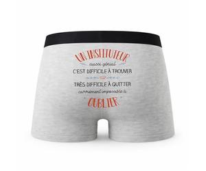 Planetee Caleçon Un Instituteur Aussi Génial - Humour Boxer Gris Idée Cadeau - Taille XXL