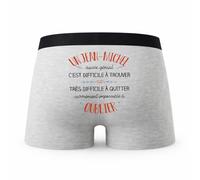 Planetee Caleçon Un Jean - Michel Aussi Génial - Humour Boxer Gris Idée Cadeau - Taille L