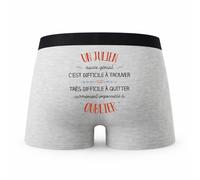 Planetee Caleçon Un Julien Aussi Génial - Humour Boxer Gris Idée Cadeau - Taille M
