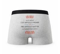 Planetee Caleçon Un Noa Aussi Génial - Humour Boxer Gris Idée Cadeau - Taille M