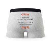 Planetee Caleçon Un Omar Aussi Génial - Humour Boxer Gris Idée Cadeau - Taille M