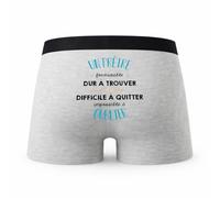 Planetee Caleçon Un Pretre Formidable - Humour Boxer Gris Idée Cadeau - Taille M