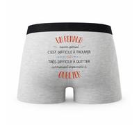 Planetee Caleçon Un Renaud Aussi Génial - Humour Boxer Gris Idée Cadeau - Taille L