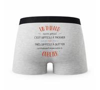 Planetee Caleçon Un Thibaud Aussi Génial - Humour Boxer Gris Idée Cadeau - Taille L