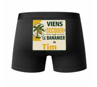 Planetee Caleçon Viens secouer Tim Taille S - Dos - Humour Boxer Coton Motif Métier Idée Cadeau Anniversaire Noël Homme