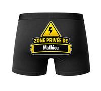 Planetee Caleçon Zone privée de Mathieu Taille XL - Dos - Humour Boxer Coton Motif Métier Idée Cadeau Anniversaire Noël Homme