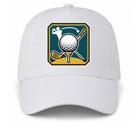 Planetee Casquette Blanche Balle Golf | 5 Panneaux Polyester Recyclé 210 g/m² Taille Unique Réglable | Boucle Métal Œillets Brodés | Cadeau Anniversaire Noël