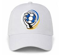 Planetee Casquette Blanche Poing Ballon | 5 Panneaux Polyester Recyclé 210 g/m² Taille Unique Réglable | Boucle Métal Œillets Brodés | Cadeau Anniversaire Noël