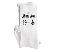 Planetee Chaussettes 20 ans mon âge Taille 37-40 | Cadeau Original pour Hommes Anniversaire Noël Humour
