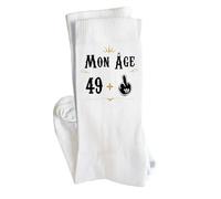 Planetee Chaussettes 50 ans mon âge Taille 41-45 | Cadeau Original pour Hommes Anniversaire Noël Humour