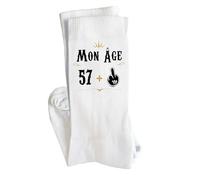 Planetee Chaussettes 58 ans mon âge Taille 41-45 | Cadeau Original pour Hommes Anniversaire Noël Humour