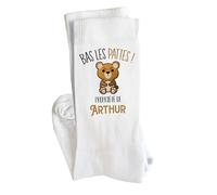 Planetee Chaussettes Arthur Bas les pattes Ours Taille 41-45 | Cadeau Original pour Hommes Anniversaire Noël Humour