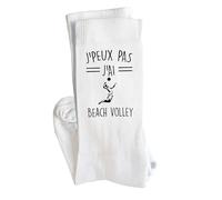 Planetee Chaussettes Beach Volley 2 Taille 37-40 | Cadeau Fantaisie Original Drôle Anniversaire Noël Humour