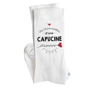 Planetee Chaussettes Capucine d'amour Taille 36-40 - Femme Drôles et Insolites - Cadeau Original et Humour - Anniversaire, Noël, Fête des Mères