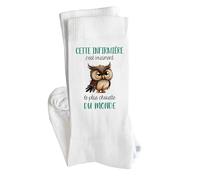 Planetee Chaussettes Cette Infirmière la plus chouette Taille 37-40 | Cadeau Fantaisie Original Drôle Anniversaire Noël Humour